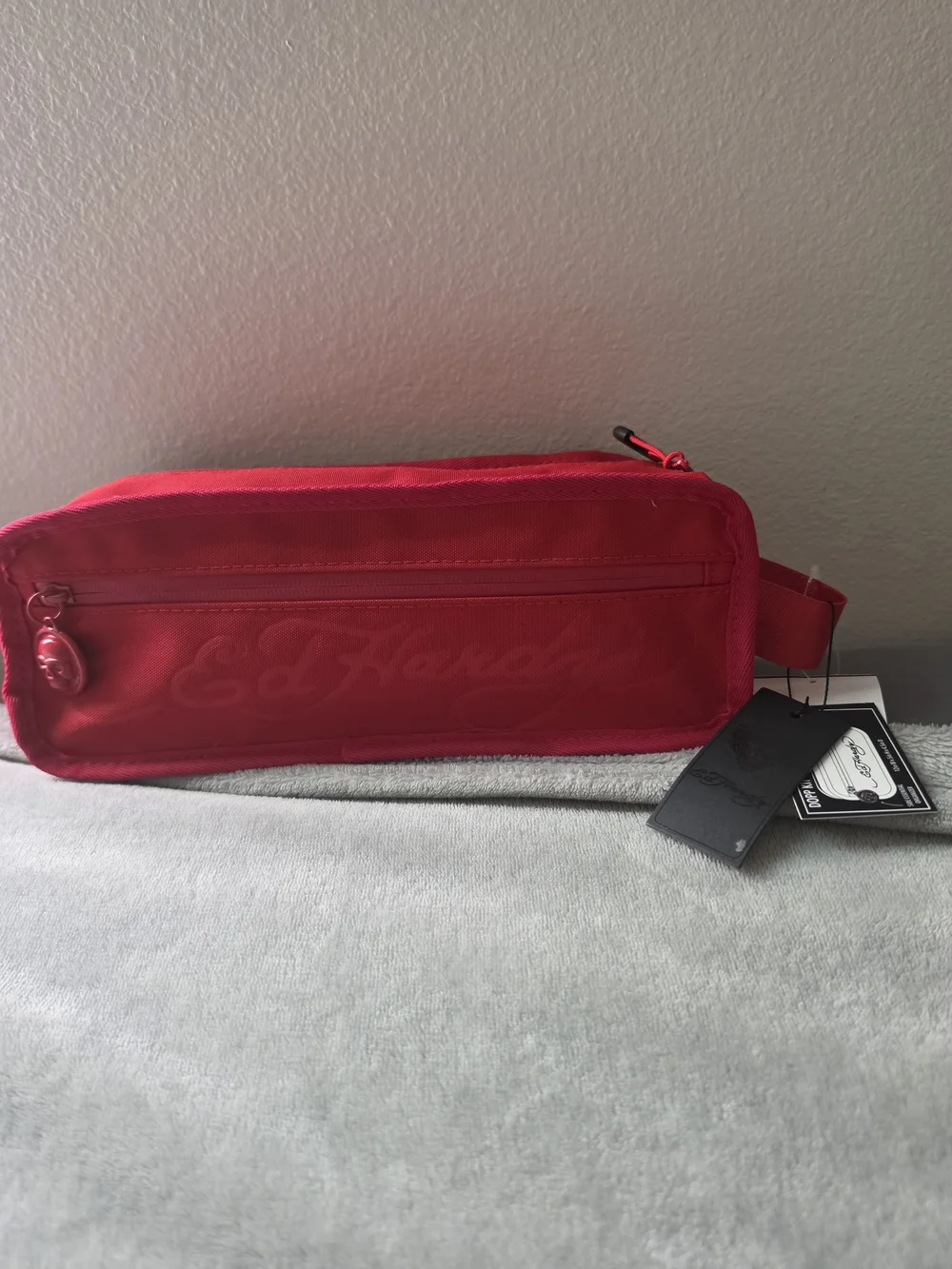 Ed Hardy Red 'Brave Hearts' Men's Travel Dopp Kit